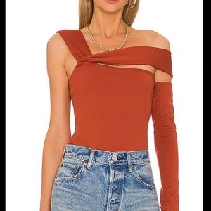 Revolve Camila coelho Tavaris Bodysuit in Redwood